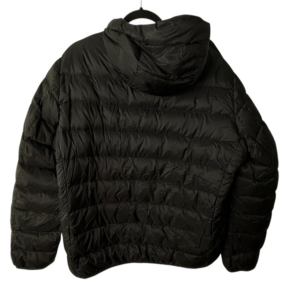 Uniqlo Ultra Light Down Hooded Puffer Jacket Mens XL Black Water Repellent - Picture 4 of 9